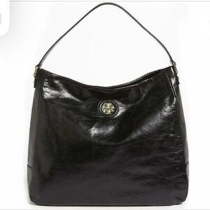 Tory Burch City Hobo Black Leather Hobo Bag